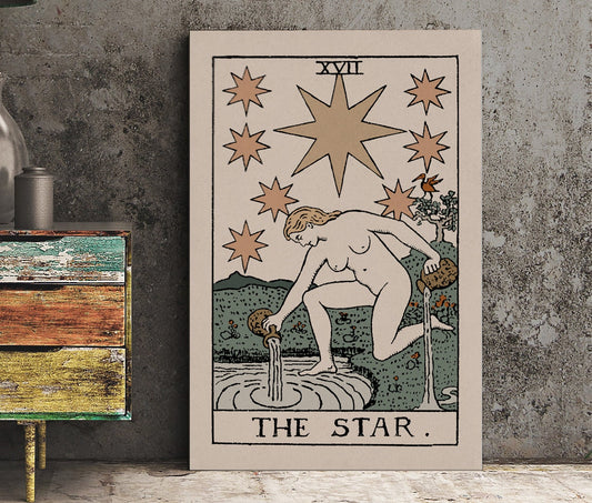 The Star Tarot Card Print No Frame Neutral Vibe Poster by My Store