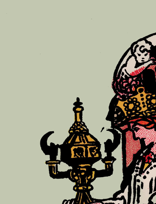 Queen Of Cups Tarot Card Print Elegant Poster No Frame Wall Art For Living Room Meditation Nook by My Store