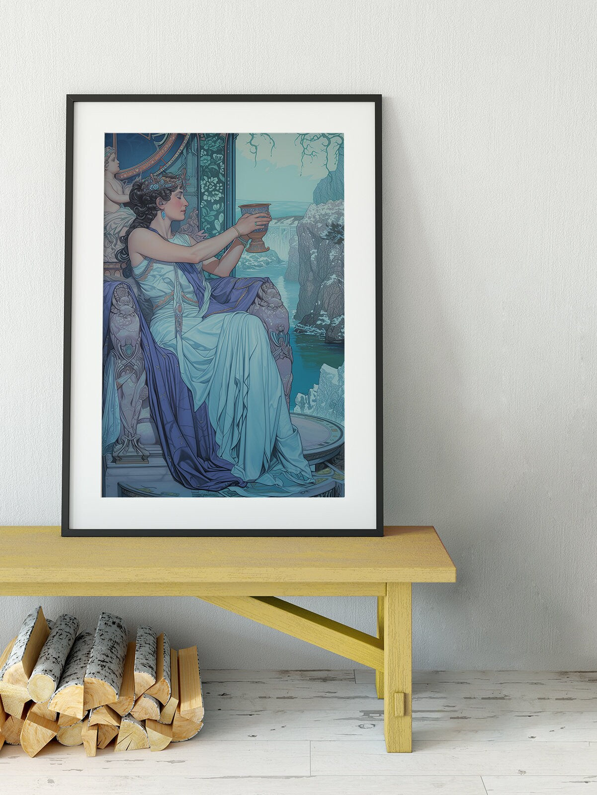 Queen of Cups - Tarot Card Print - The Queen of Cups Poster, No Frame