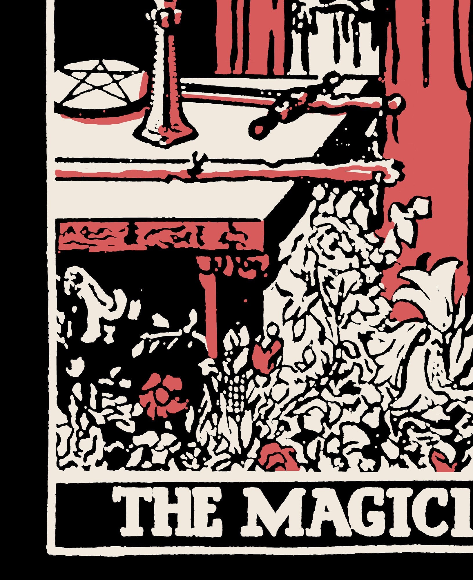 The Magician- Tarot Card Three Color Print - The Magician Card 3 Color Poster, No Frame