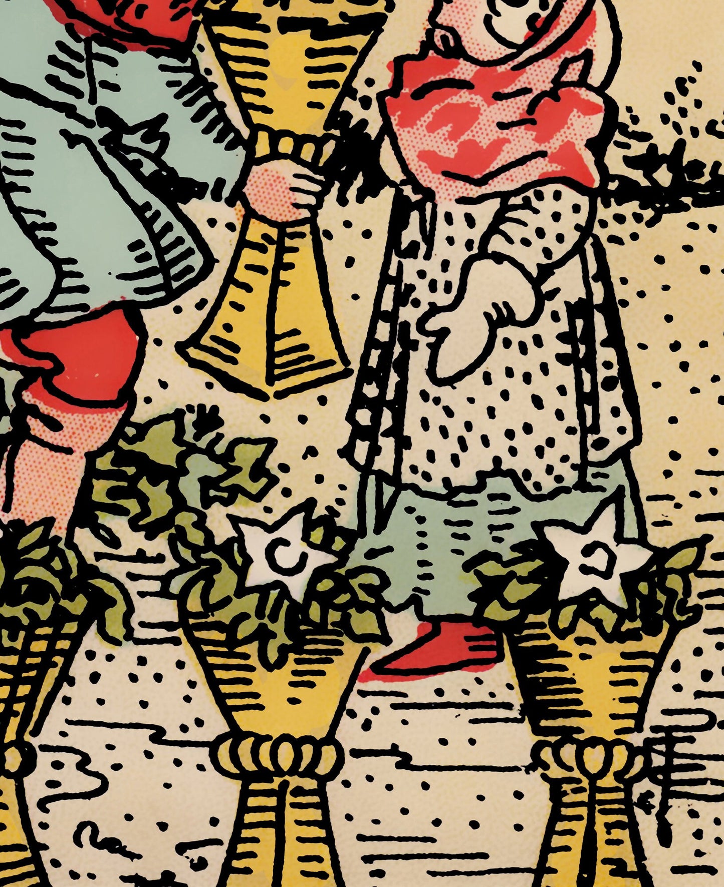 Six Of Cups- Tarot Card Print - The 6 Of Cups Card Poster, No Frame