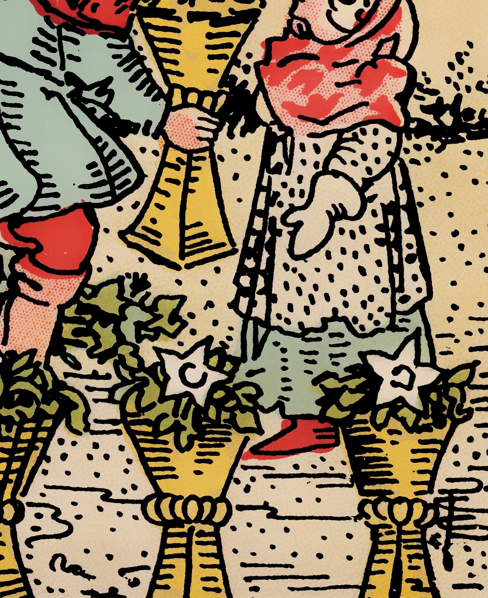 Six Of Cups- Tarot Card Print - The 6 Of Cups Card Poster, No Frame