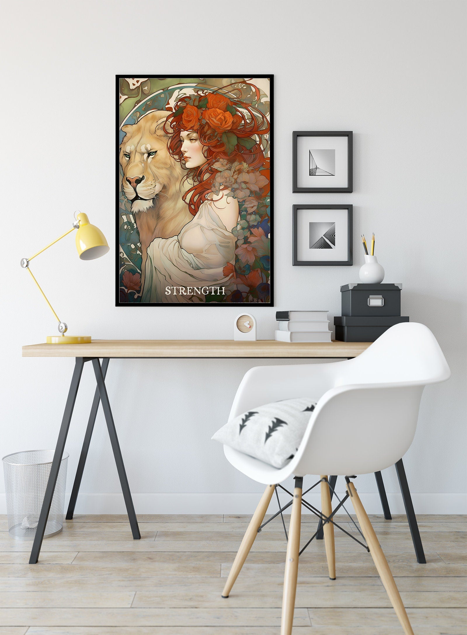 Strength - Tarot Card Print - The Strength Card Poster, No Frame