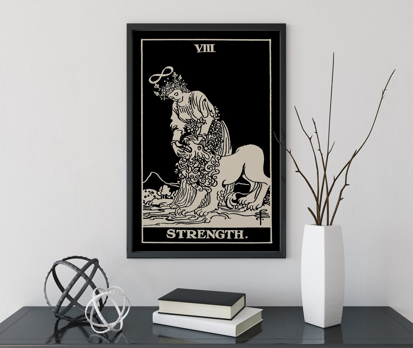 Strength - Tarot Card Print - The Strength Card Poster, No Frame