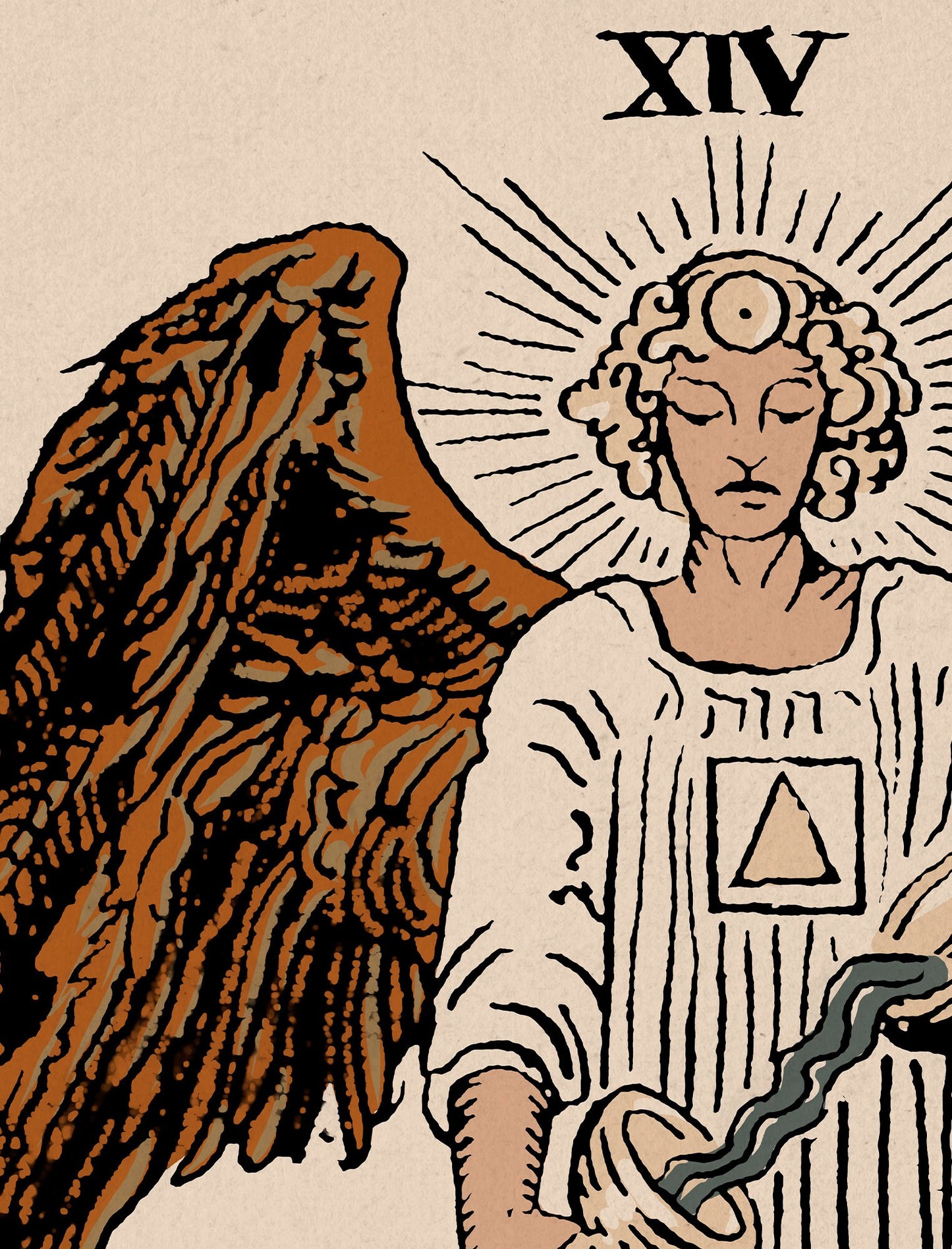 Temperance - Tarot Card Print - The Temperance Card Neutral Vibe Poster Eclectic Tarot, No Frame