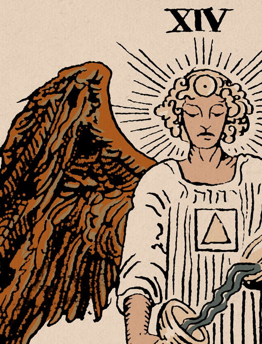 Temperance Tarot Card Print Neutral Vibe Poster No Frame by My Store