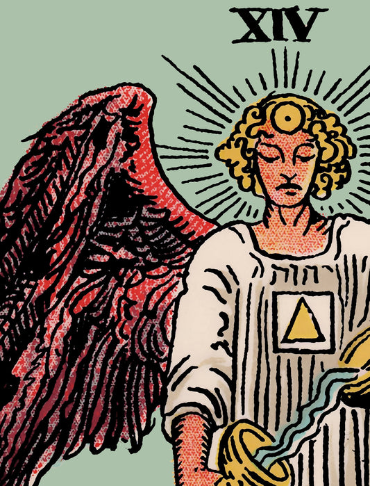 Temperance Tarot Card Print The Temperance Blue Card Poster No Frame Wall Art Decor by My Store