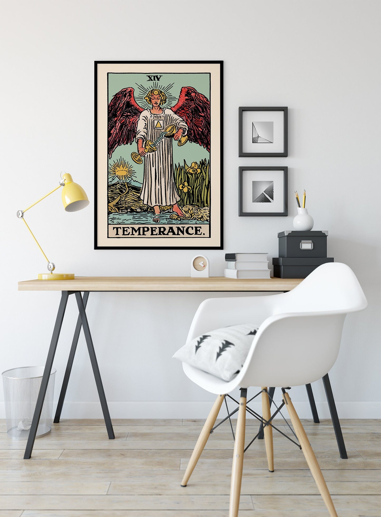 Temperance - Tarot Card Print - The Temperance Blue Card Poster, No Frame