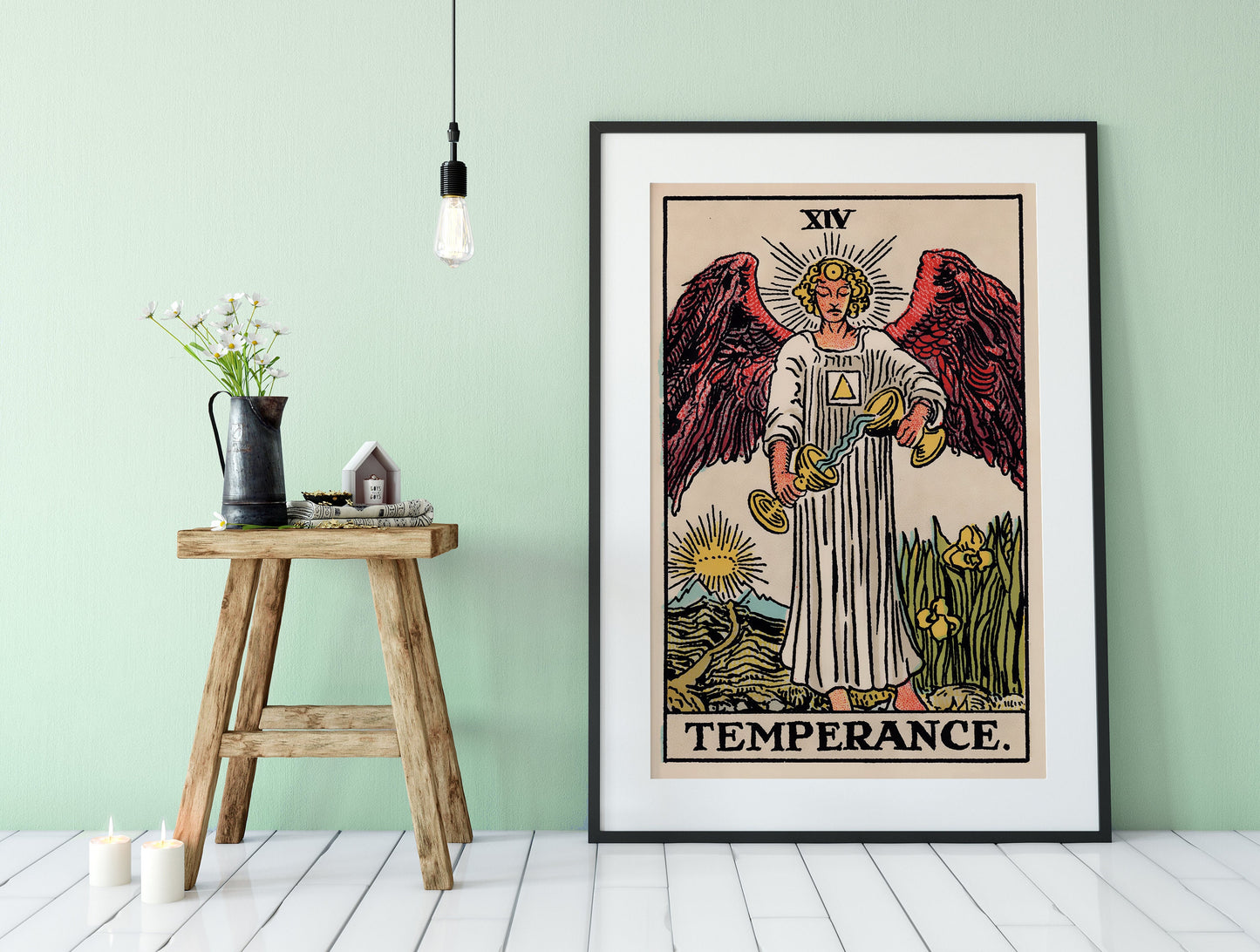 Temperance - Tarot Card Print - The Temperance Card Poster, No Frame