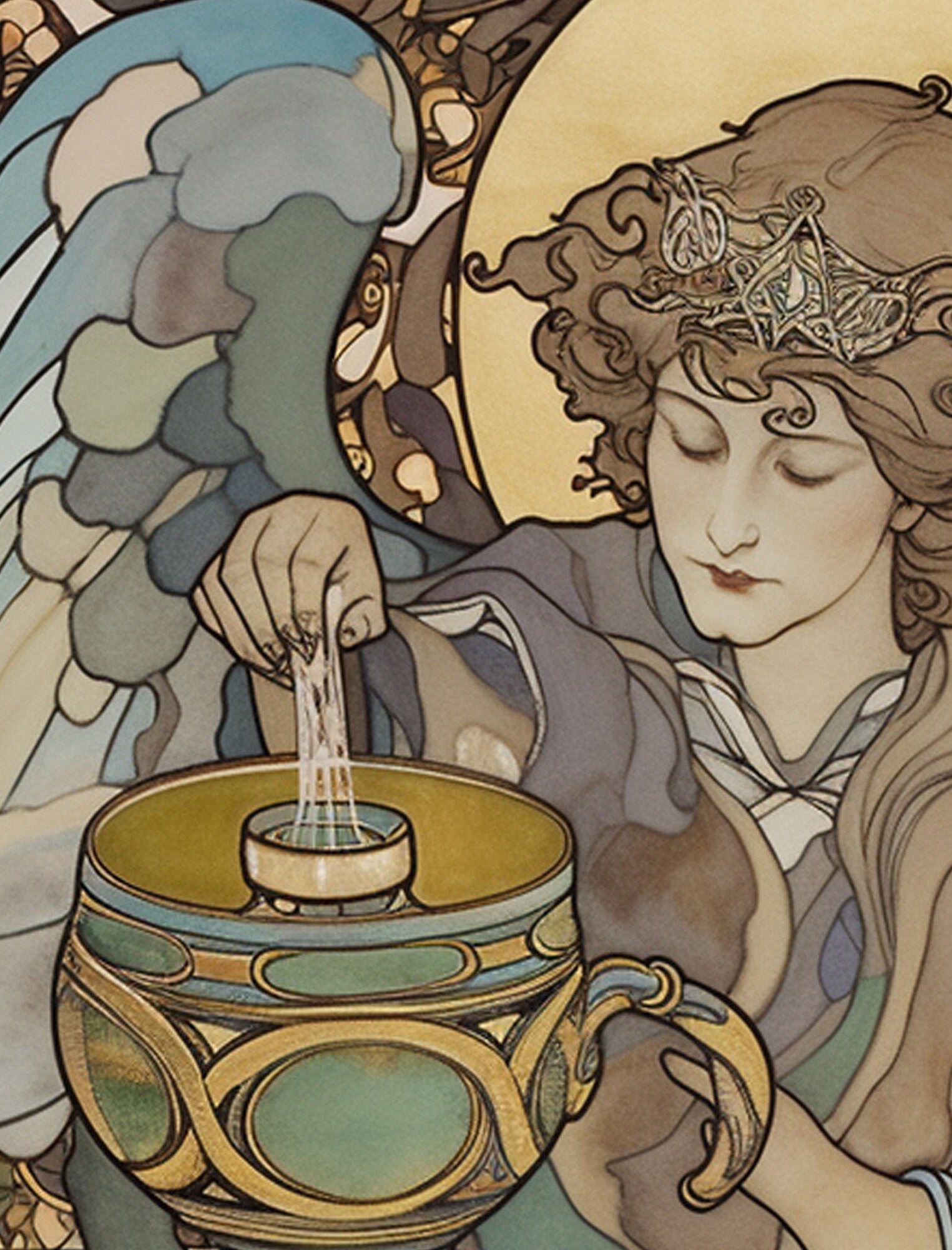 Temperance - Tarot Card Print - The Temperance Card Poster, No Frame