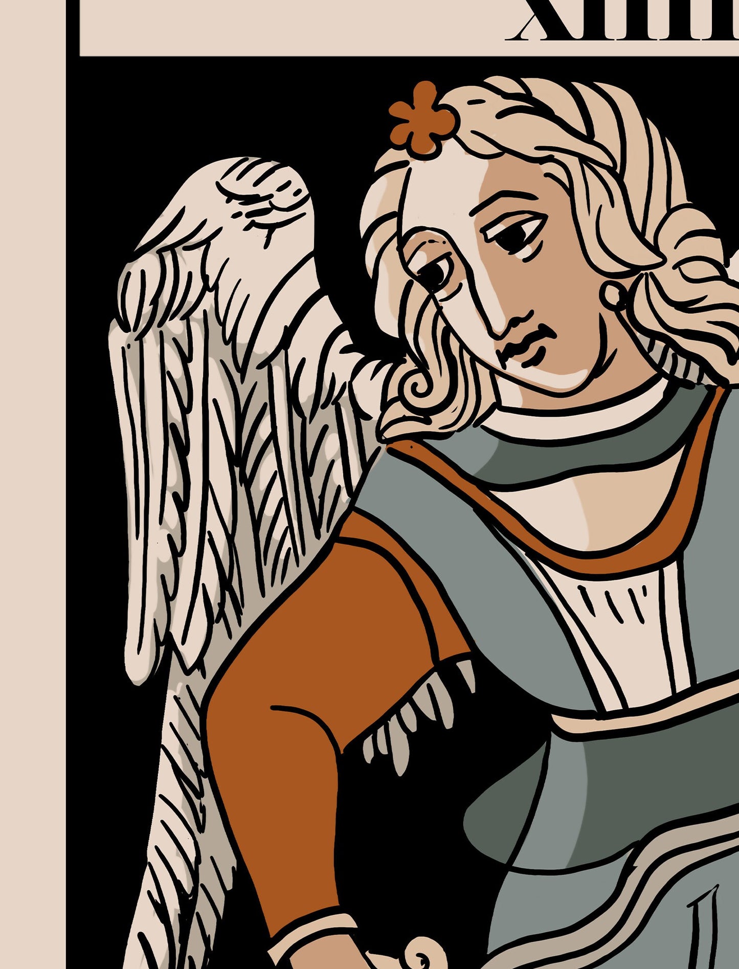 Temperance - Tarot de Marseille Card Print - The Temperance Card Neutral Vibe Poster Eclectic Tarot, No Frame