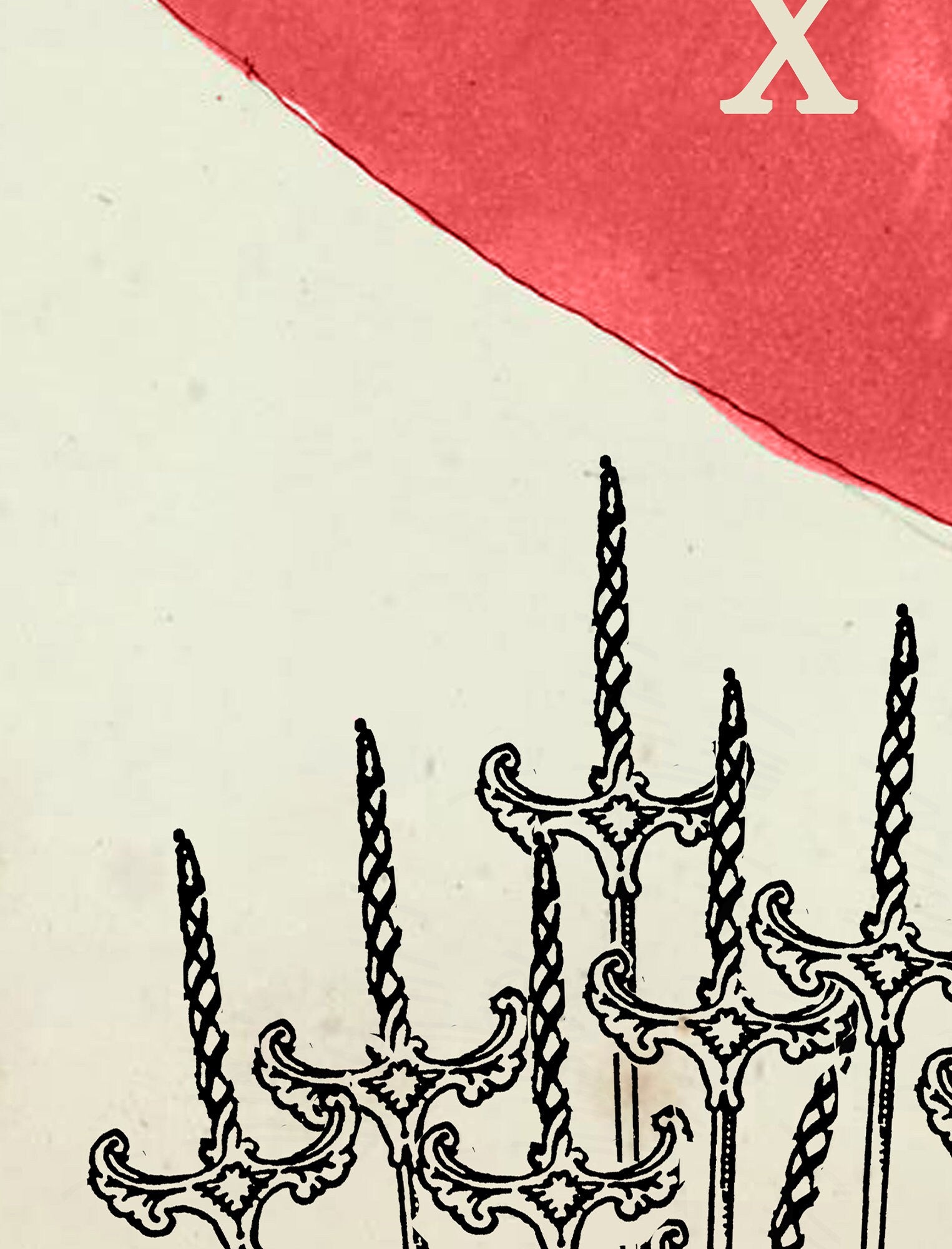 Ten Of Swords - Tarot Card Print - The 10 Of Swords Card Harry Clarke Poster, No Frame