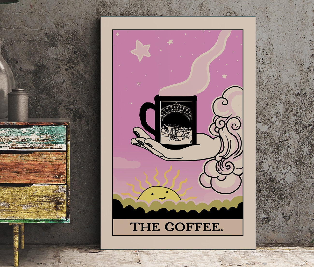 The Coffee - Tarot Card Poster - The Coffee Card Print (No Frame)
