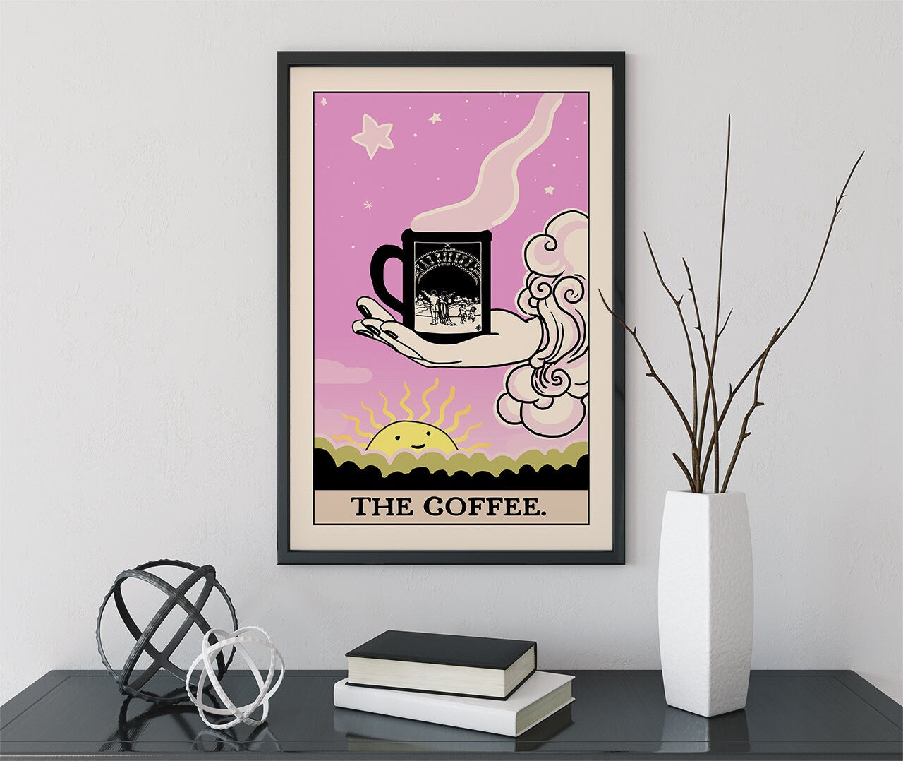 The Coffee - Tarot Card Poster - The Coffee Card Print (No Frame)