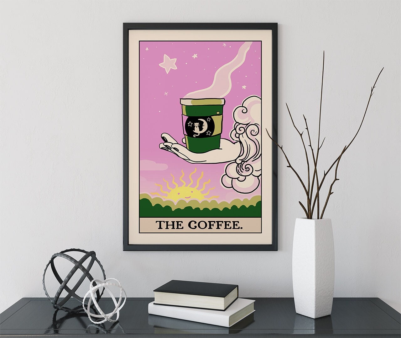The Coffee - Tarot Card Print - The Coffee Card Poster (No Frame)