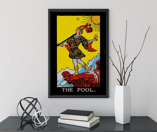 The Fool- Tarot Card Print - The Fool Card Bright Colorway Poster, No Frame