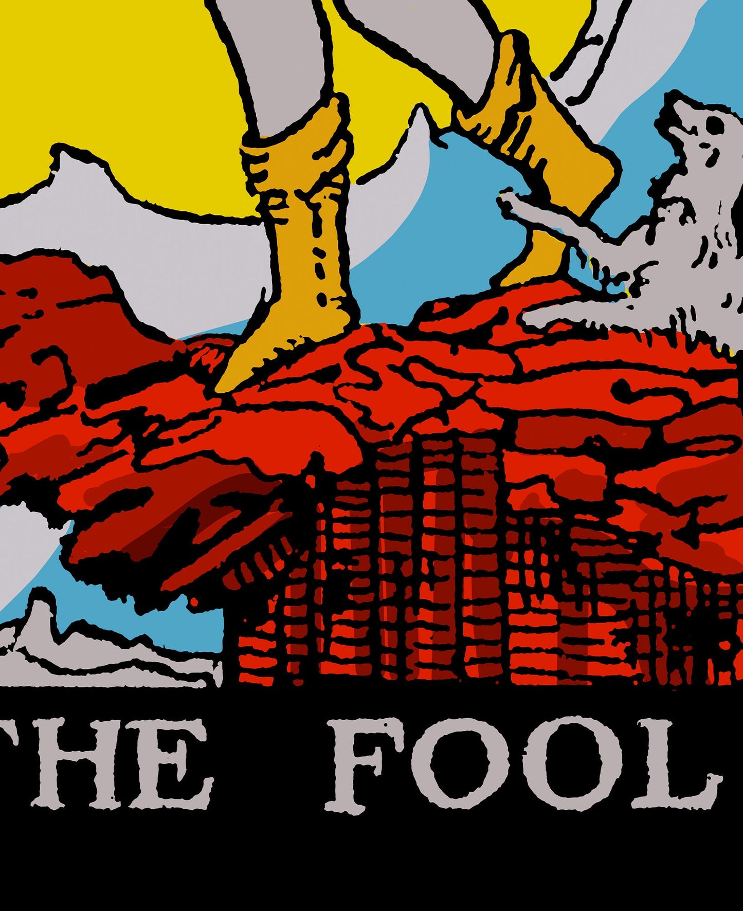 The Fool- Tarot Card Print - The Fool Card Bright Colorway Poster, No Frame