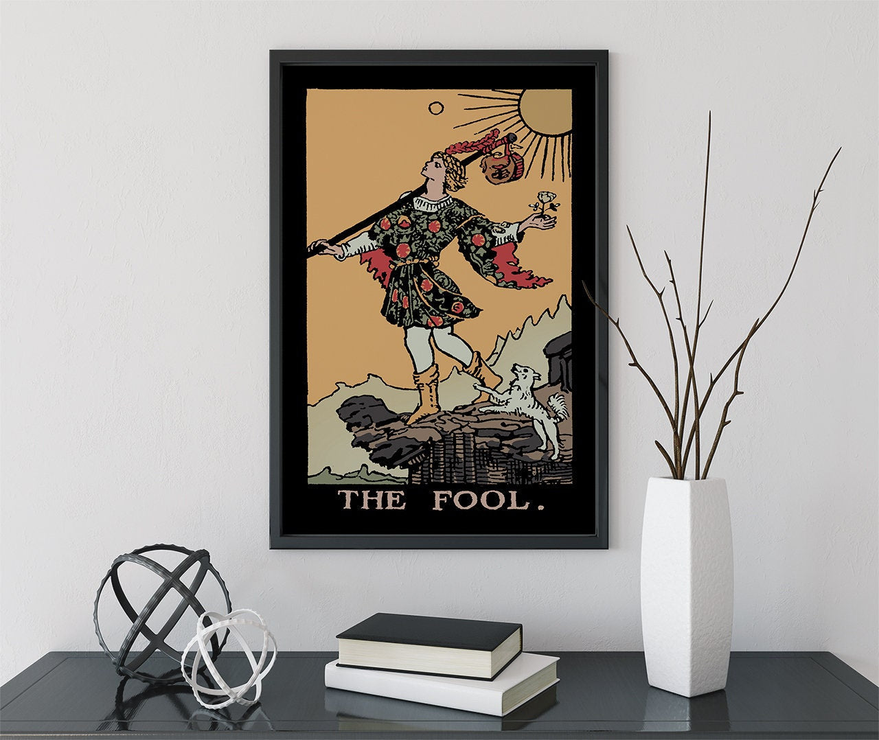 The Fool- Tarot Card Print - The Fool Card Darker Colorway Poster, No Frame