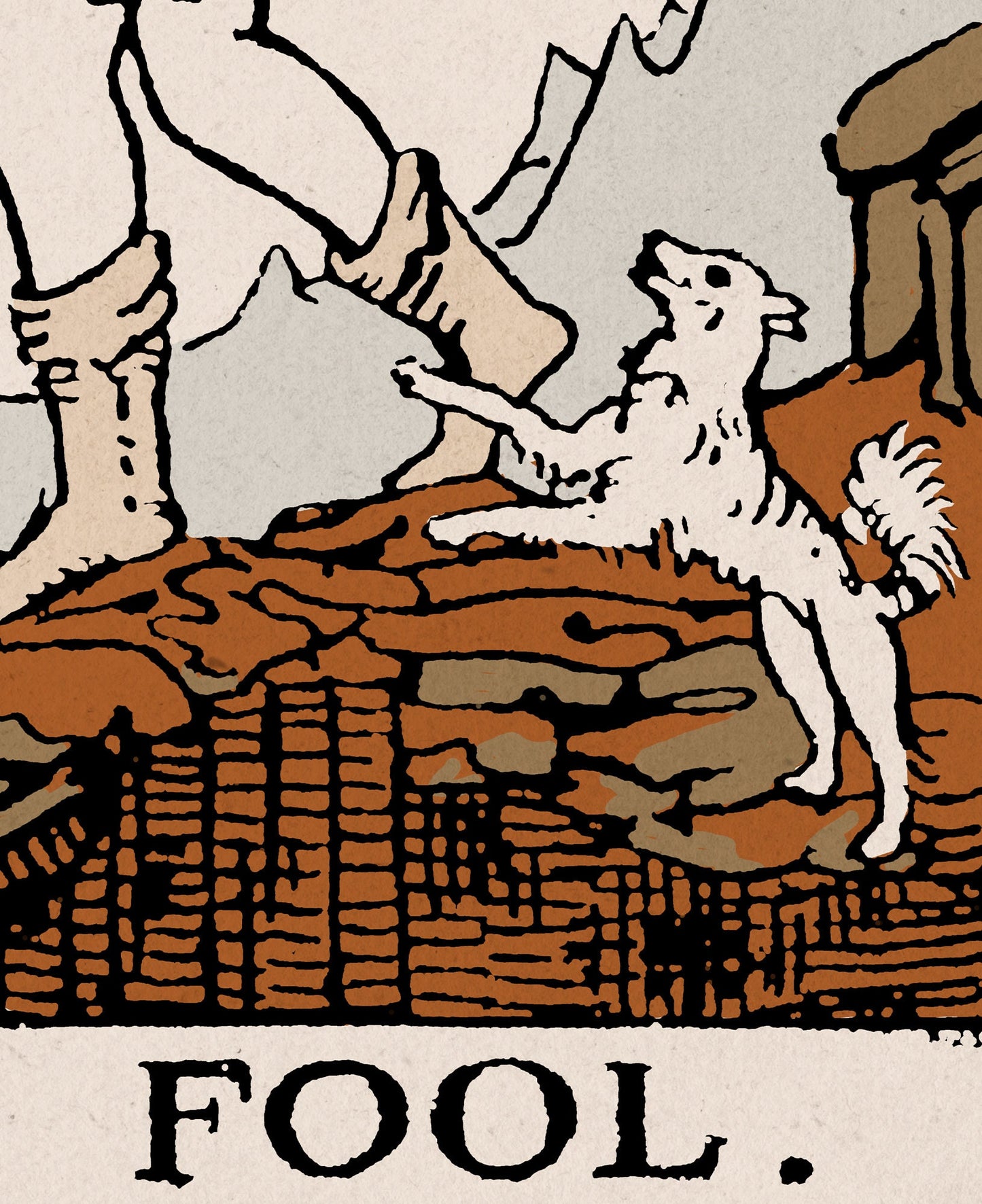 The Fool- Tarot Card Print - The Fool Card Neutral Vibe Poster Eclectic Tarot, No Frame