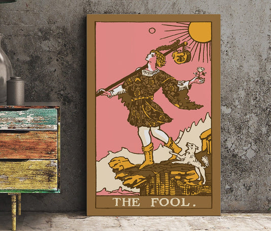 The Fool- Tarot Card Print - The Fool Card Pop Art Goth Punk Neapolitan Colorway Poster, No Frame
