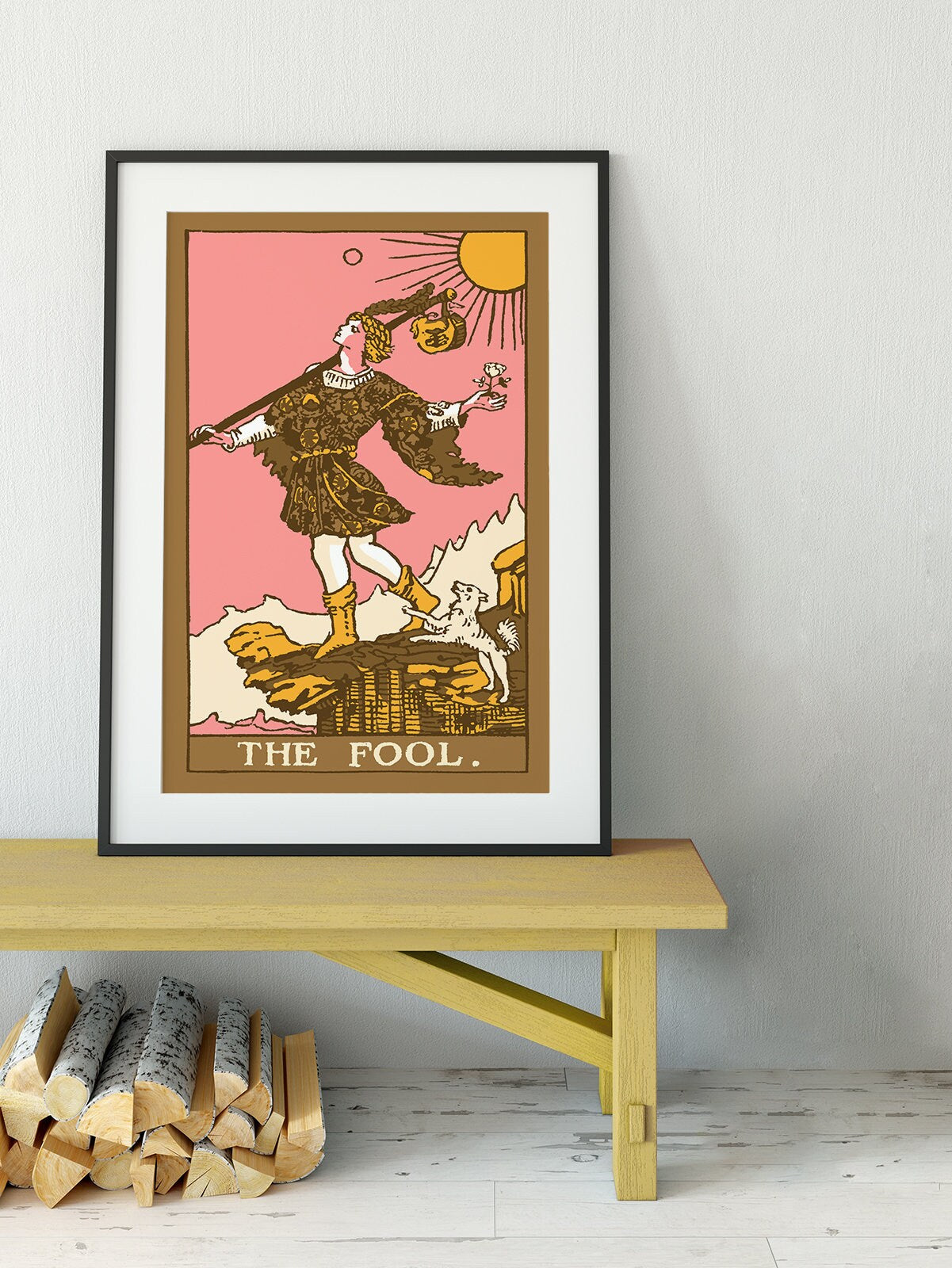 The Fool- Tarot Card Print - The Fool Card Pop Art Goth Punk Neapolitan Colorway Poster, No Frame