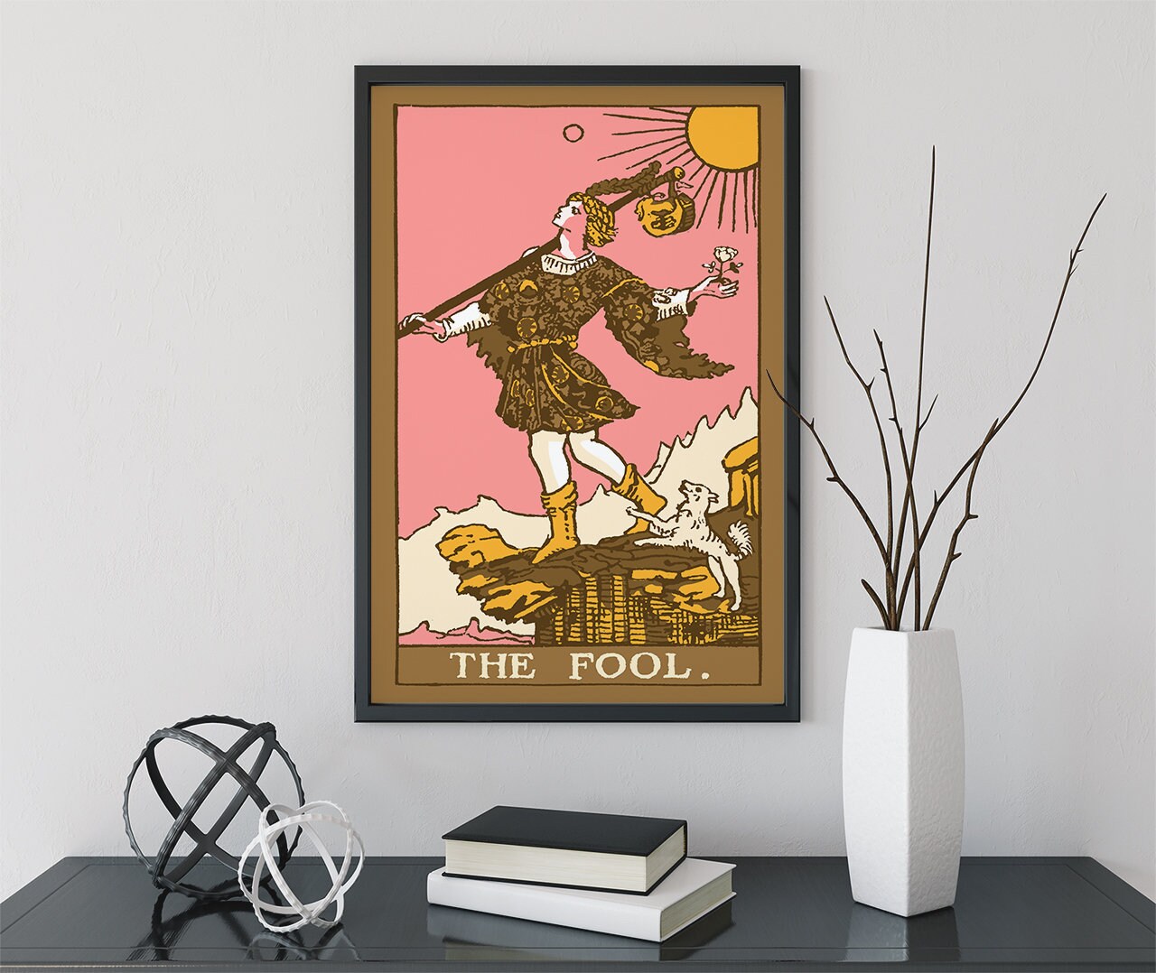 The Fool- Tarot Card Print - The Fool Card Pop Art Goth Punk Neapolitan Colorway Poster, No Frame