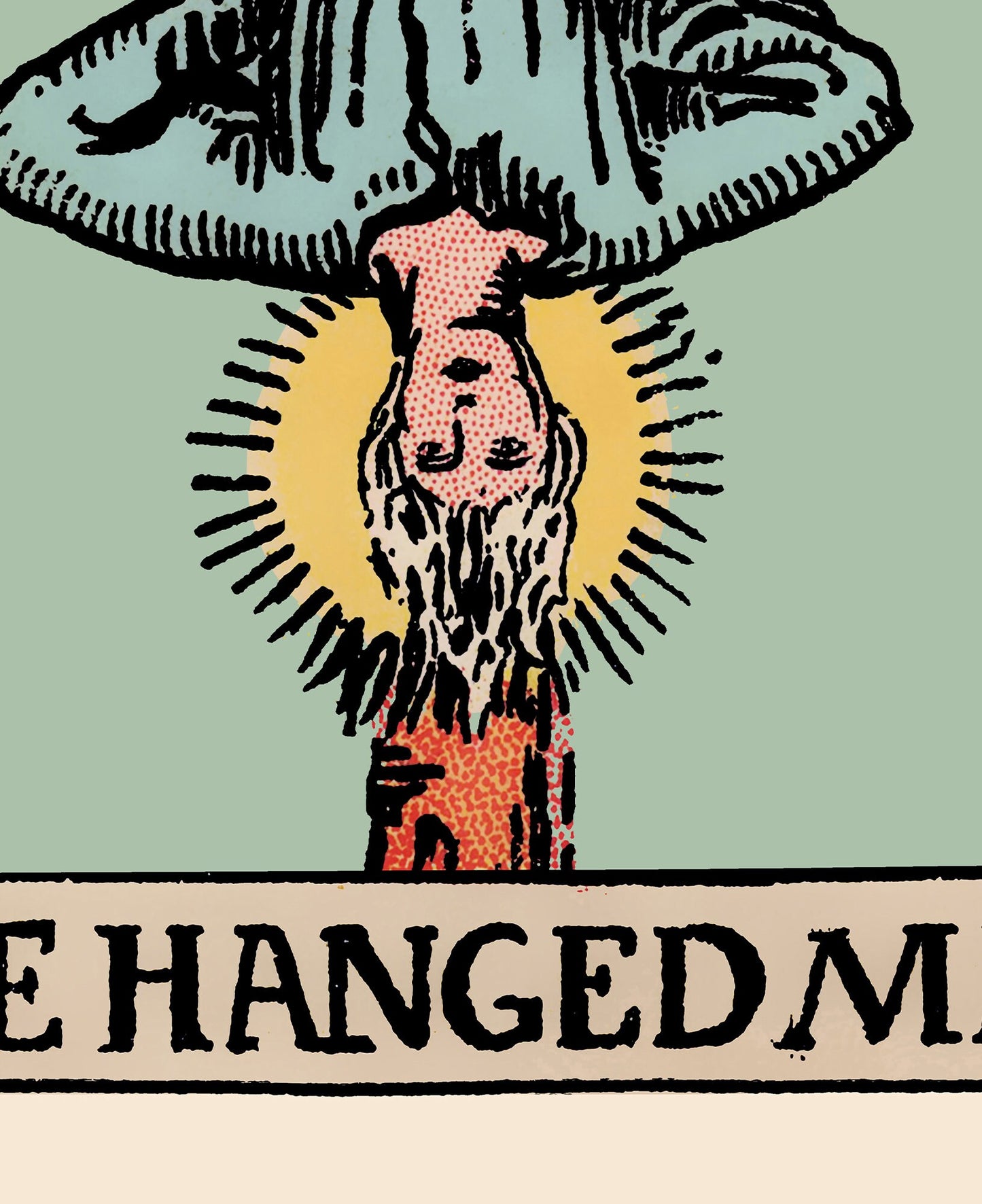 The Hanged Man - Tarot Card Print - The Hanged Man Blue Card Poster, No Frame