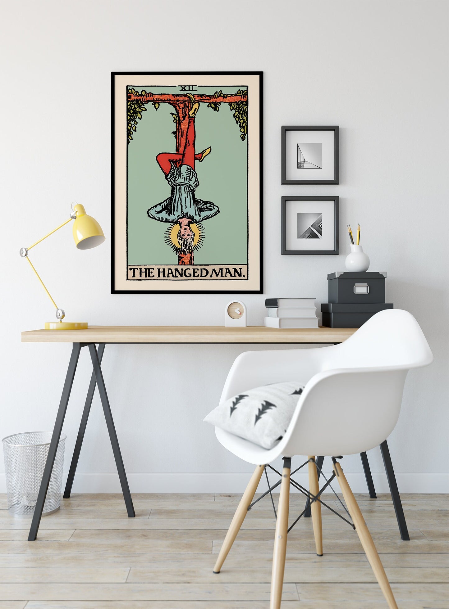 The Hanged Man - Tarot Card Print - The Hanged Man Blue Card Poster, No Frame