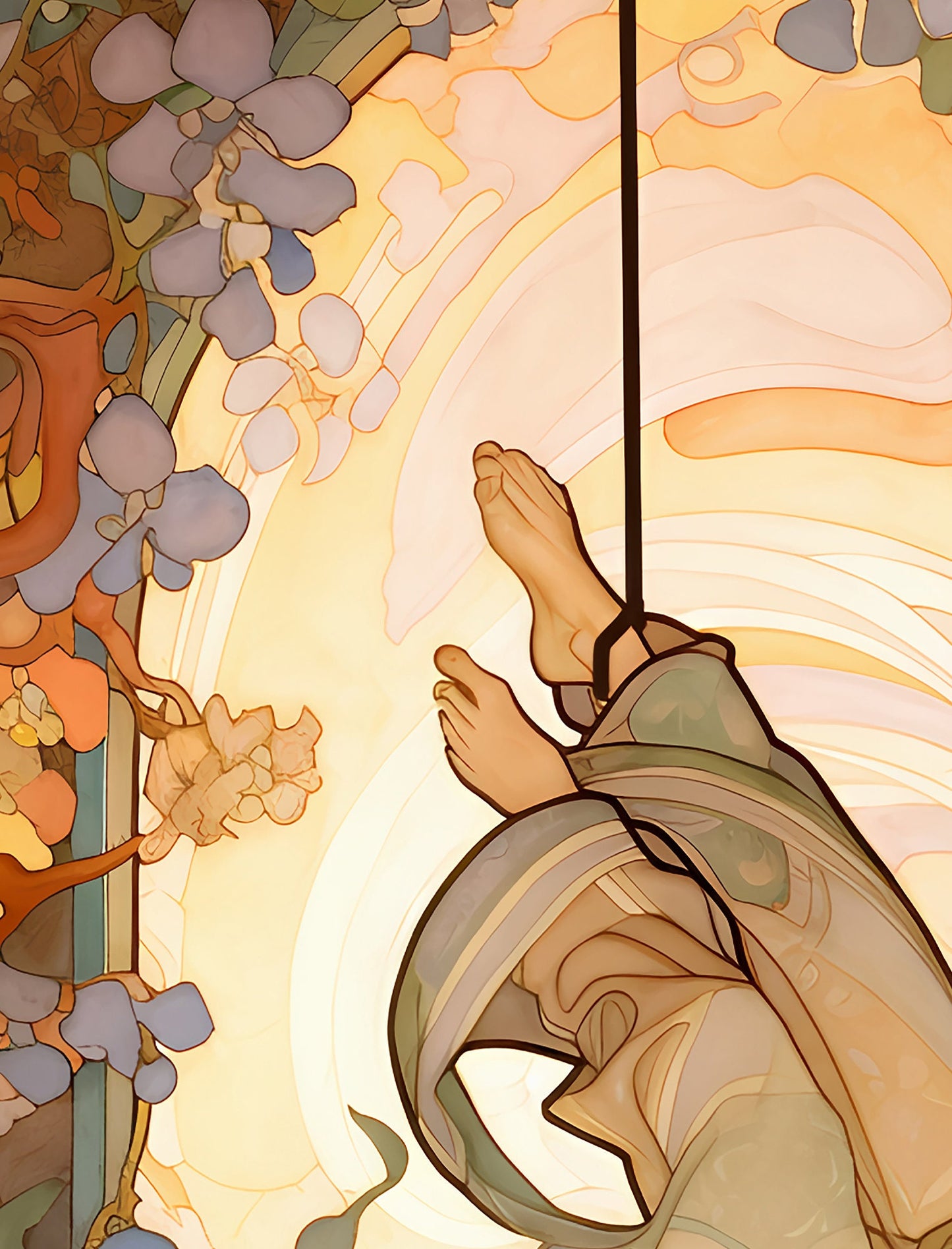 The Hanged Man - Tarot Card Print - The Hanged Man Blue Card Poster, No Frame