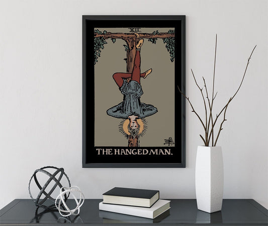 The Hanged Man- Tarot Card Print - The Hanged Man Card Darker Colorway Poster, No Frame