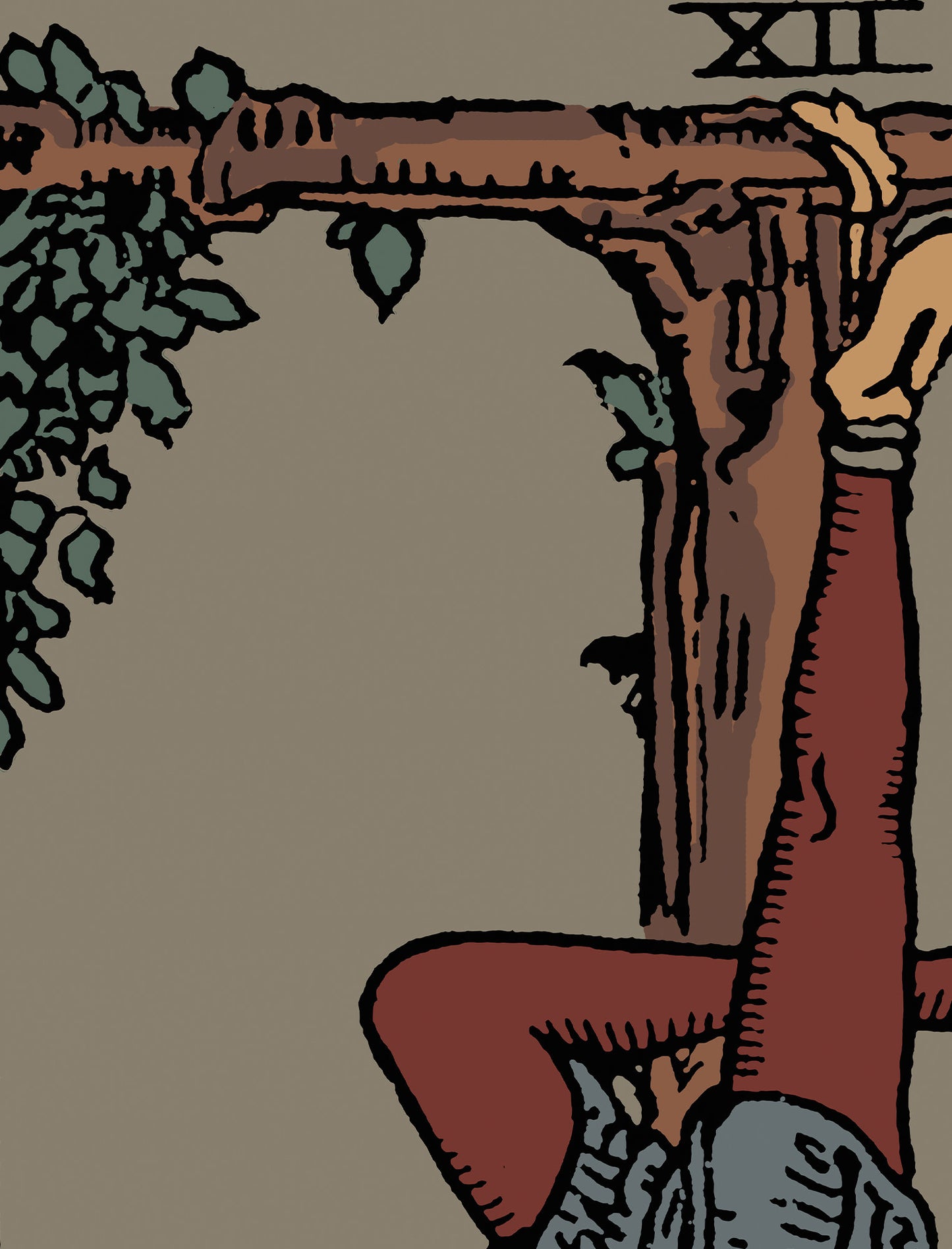 The Hanged Man- Tarot Card Print - Closeup image