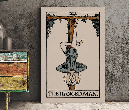 The Hanged Man- Tarot Card Print - The Hanged Man Card Neutral Vibe Poster Eclectic Tarot, No Frame