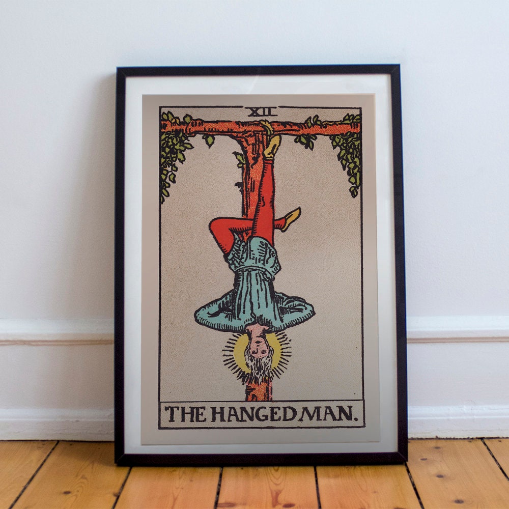The Hanged Man - Tarot Card Print - The Hanged Man Card Poster, No Frame