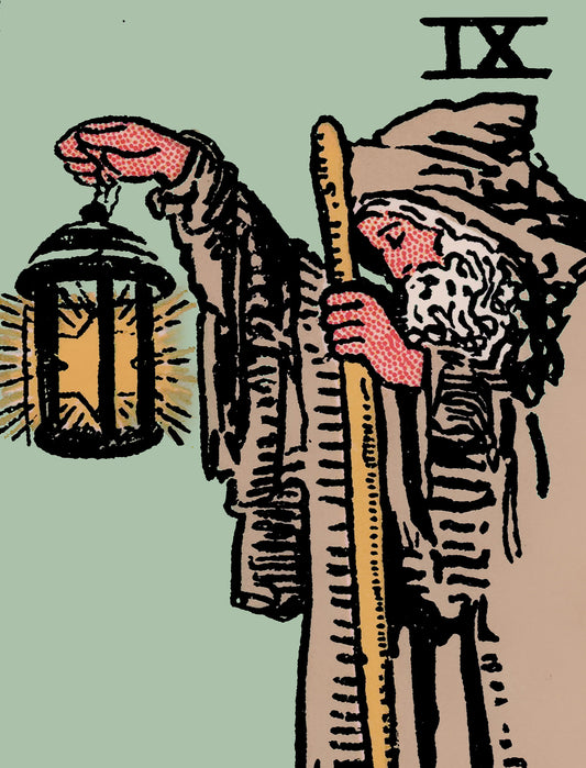 The Hermit Tarot Card Print Blue Poster No Frame by My Store