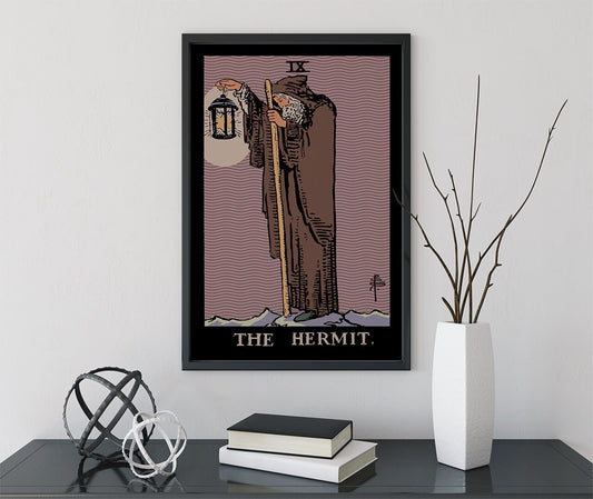 The Hermit Tarot Card Print Harvest Colors Poster No Frame Wall Art for Tarot Enthusiasts by My Store