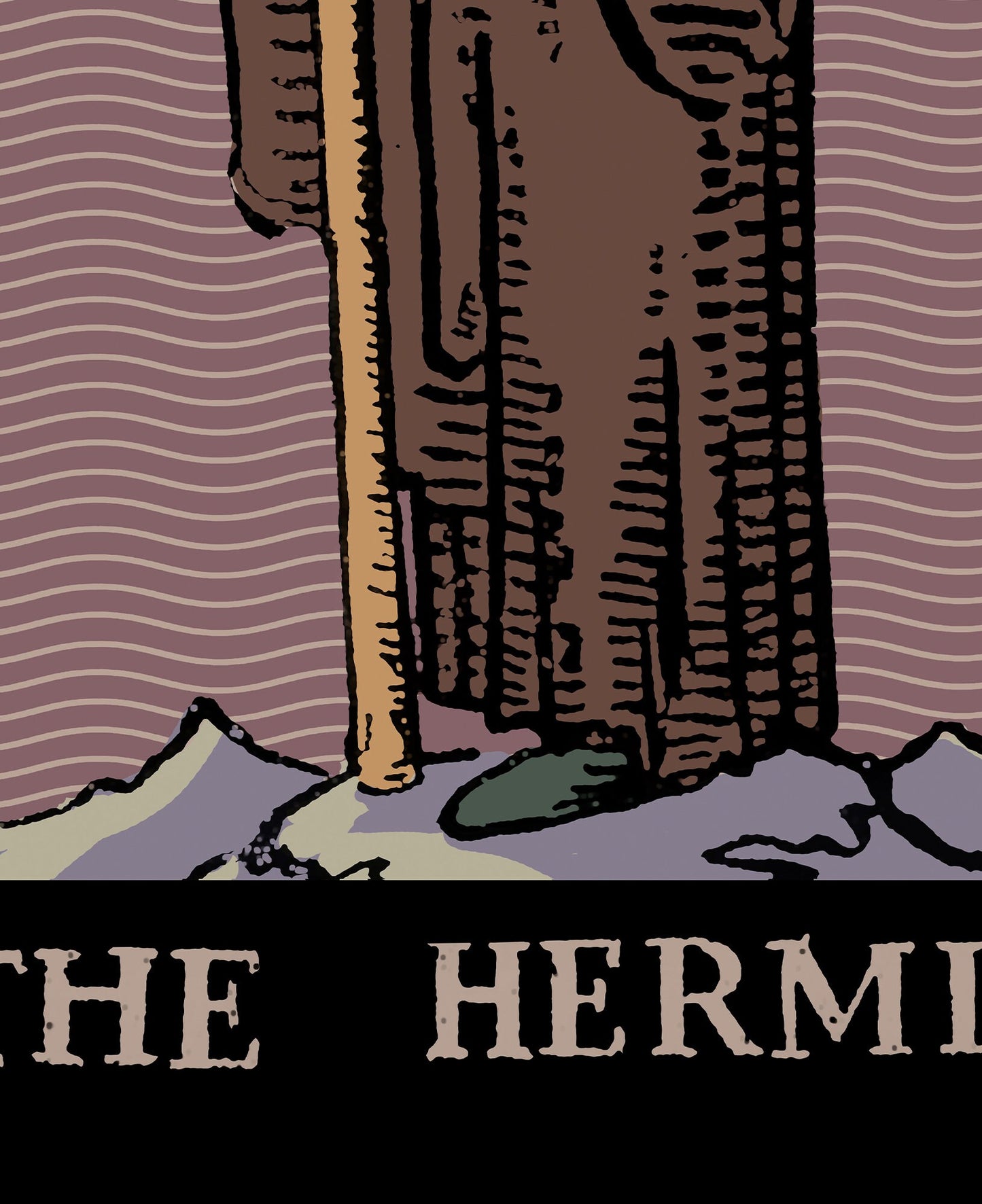 The Hermit - Tarot Card Print - The Hermit Card Harvest Colors Poster, No Frame