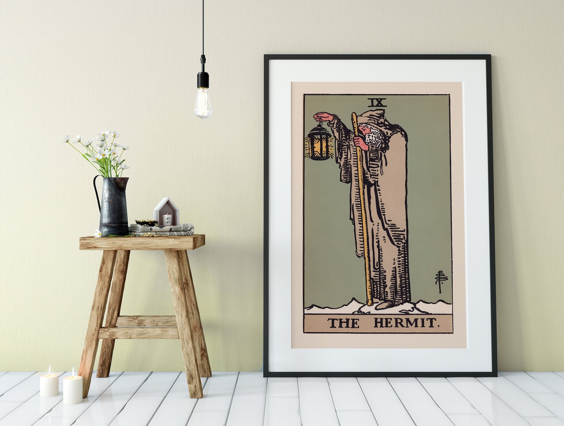 The Hermit - Tarot Card Print - The Hermit Card Poster, No Frame - Perfect For A Dorm Room
