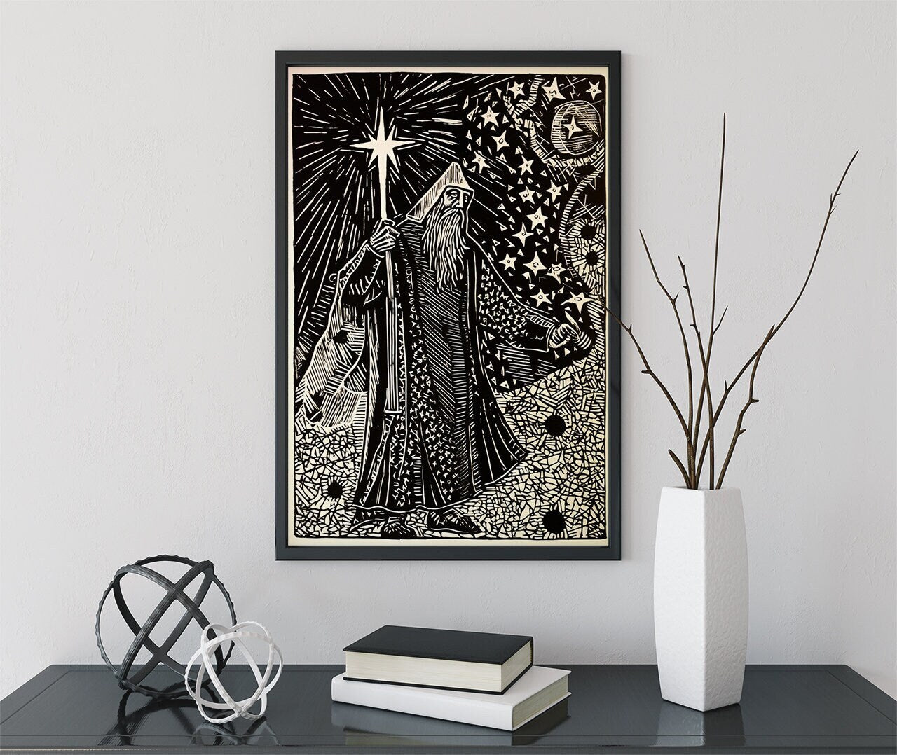 The Hermit - Tarot Card Print - The Hermit Card Poster, No Frame - Perfect For A Dorm Room