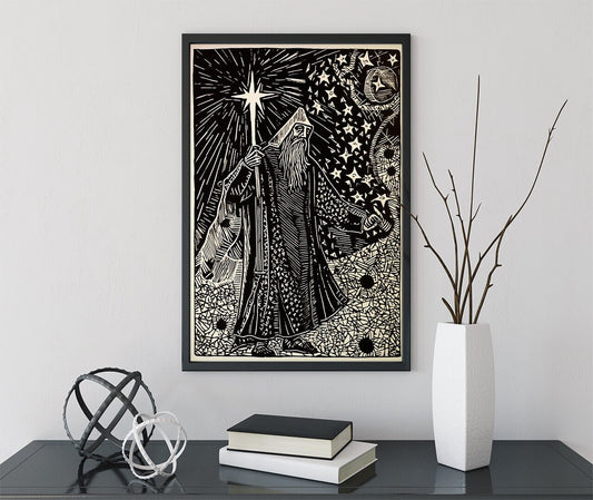 The Hermit - Tarot Card Print - The Hermit Card Poster, No Frame - Perfect For A Dorm Room