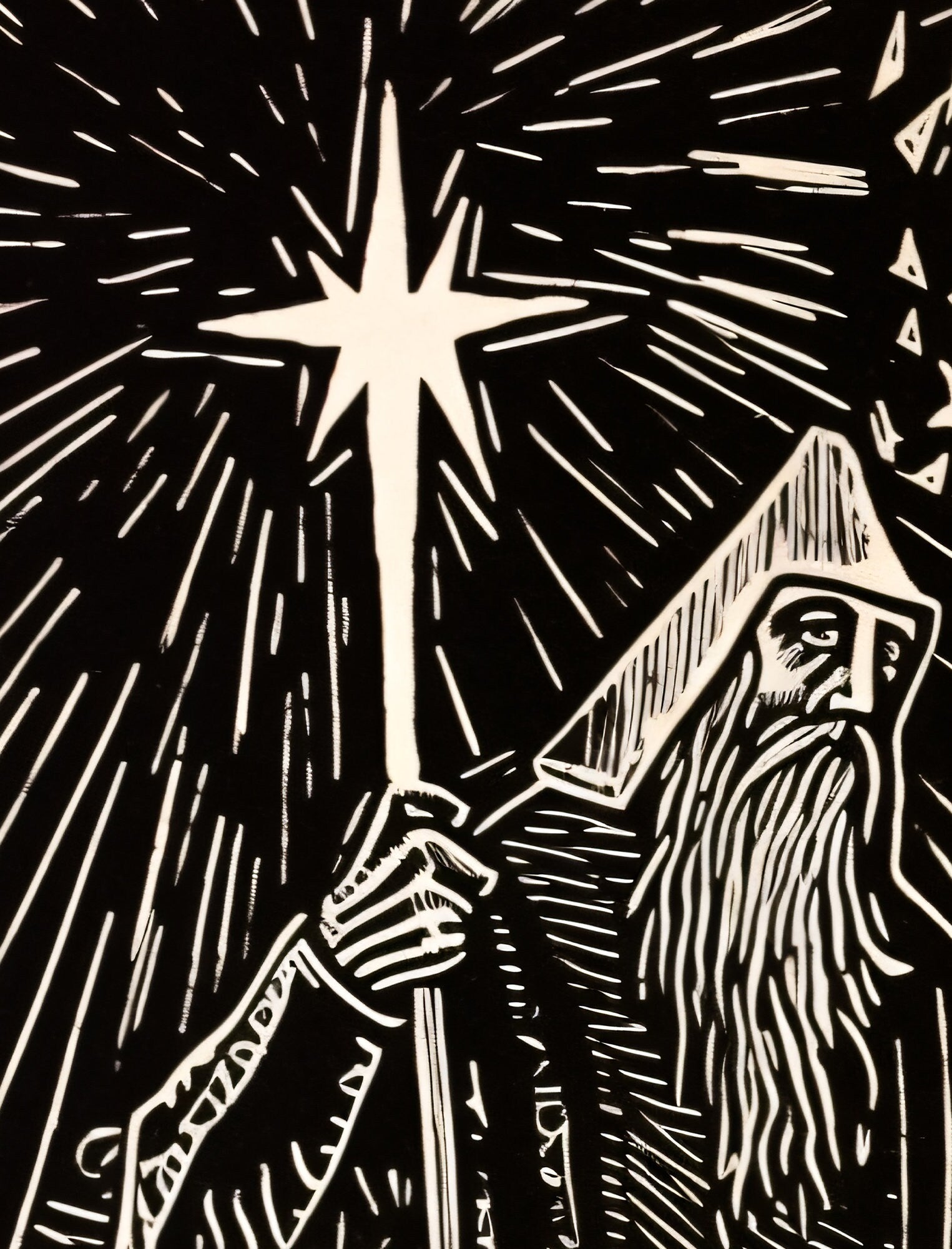 The Hermit - Tarot Card Print - The Hermit Card Poster, No Frame - Perfect For A Dorm Room