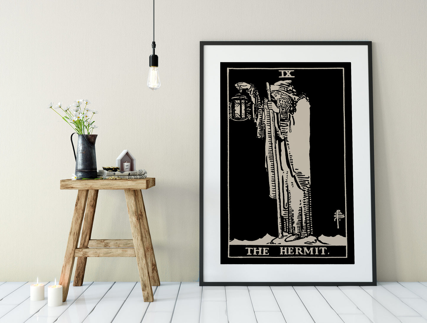 The Hermit - Tarot Card Print - The Hermit Card Poster, No Frame - Perfect For A Dorm Room