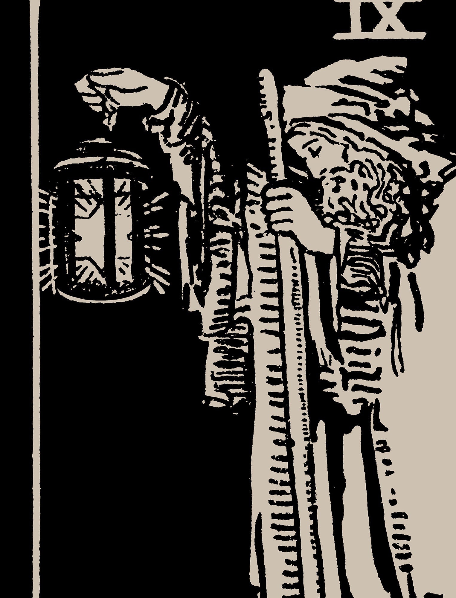 The Hermit - Tarot Card Print - The Hermit Card Poster, No Frame - Perfect For A Dorm Room