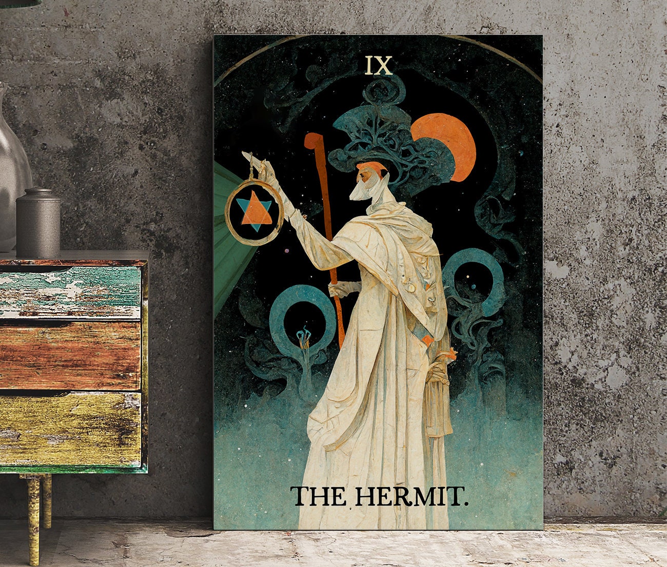 The Hermit - Tarot Card Print - The Hermit Tarot Card Poster (No Frame)