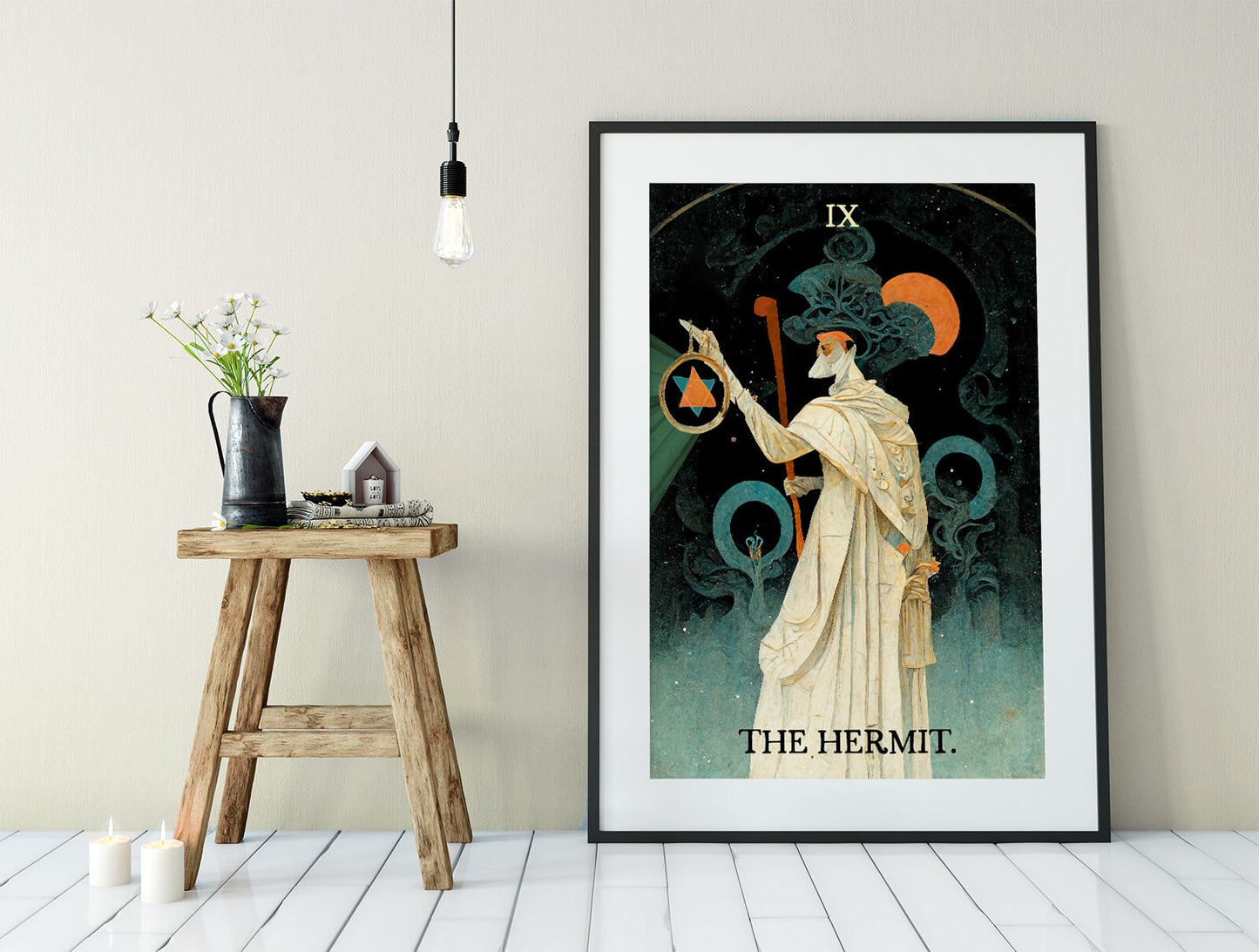 The Hermit - Tarot Card Print - The Hermit Tarot Card Poster (No Frame)