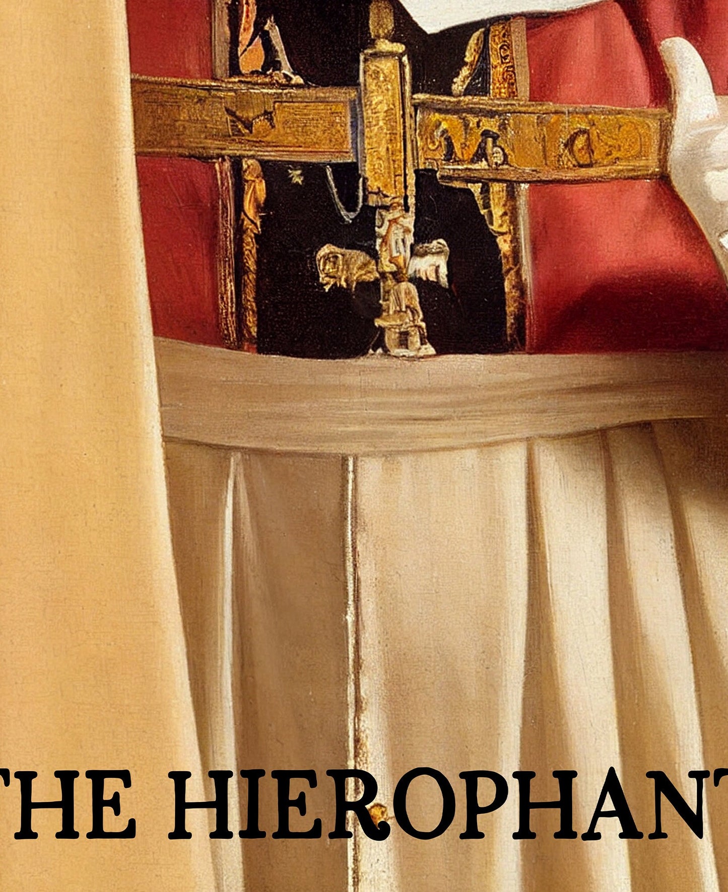 The Hierophant- Tarot Card Print - The Hierophant Card Tarot Card Poster Eclectic Tarot (No Frame)