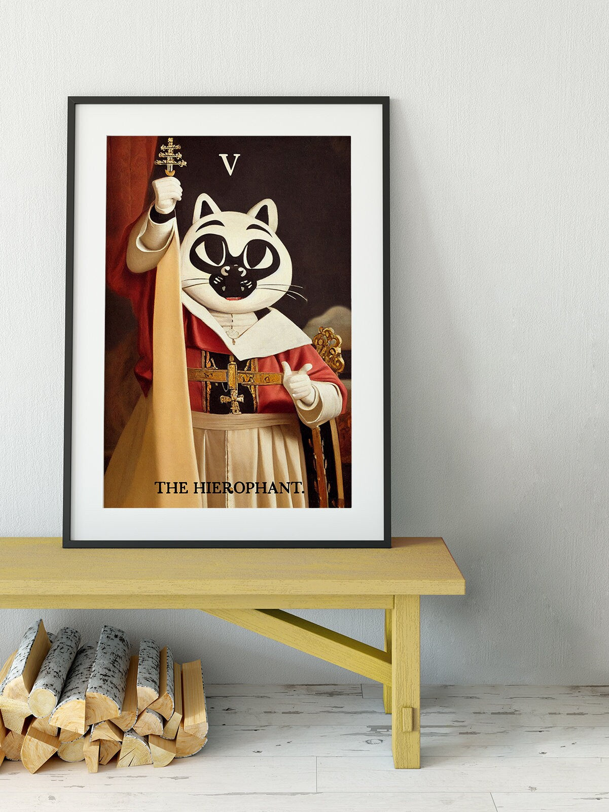 The Hierophant- Tarot Card Print - The Hierophant Card Tarot Card Poster Eclectic Tarot (No Frame)
