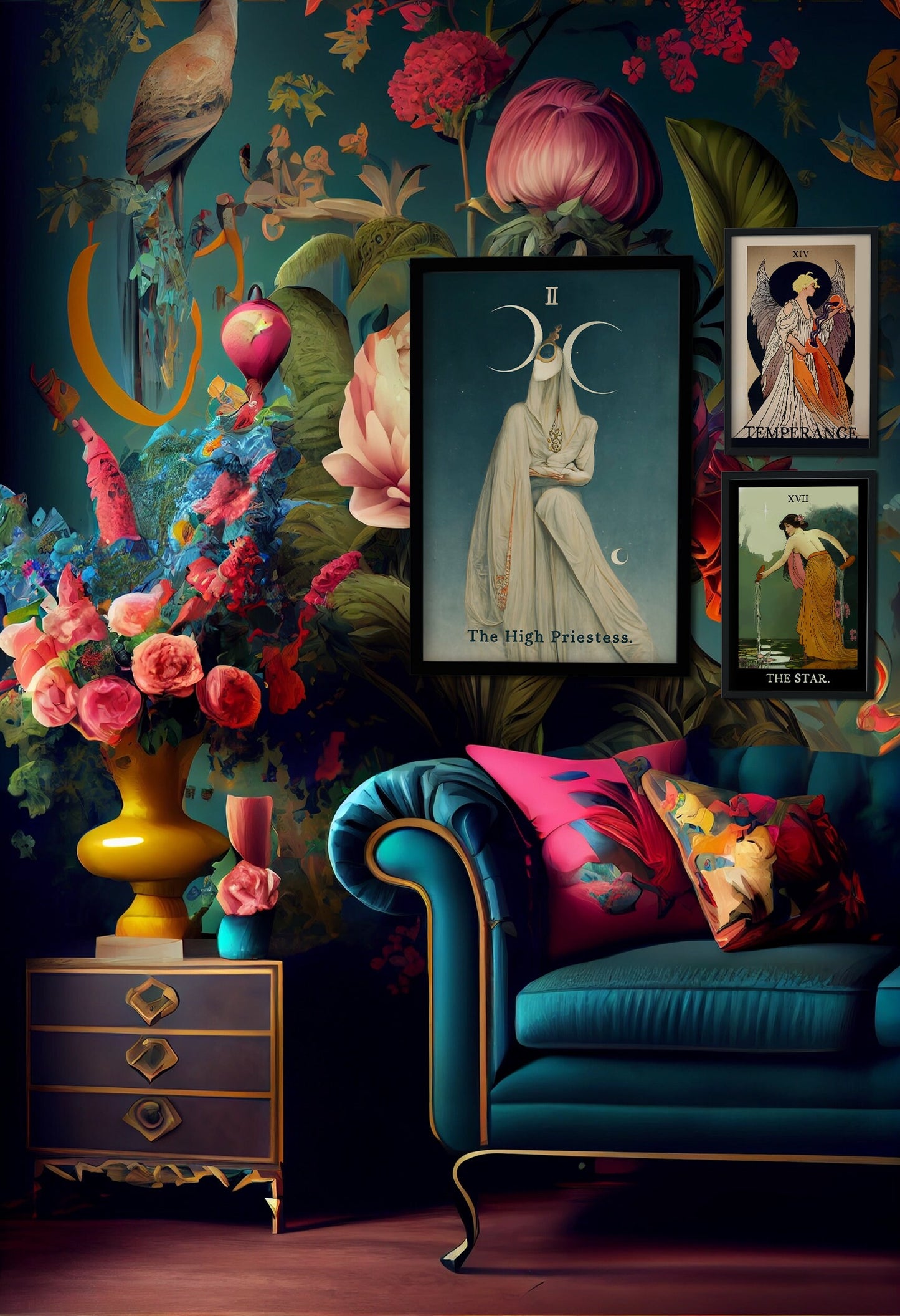 The High Priestess - Tarot Card Print Tarot, No Frame