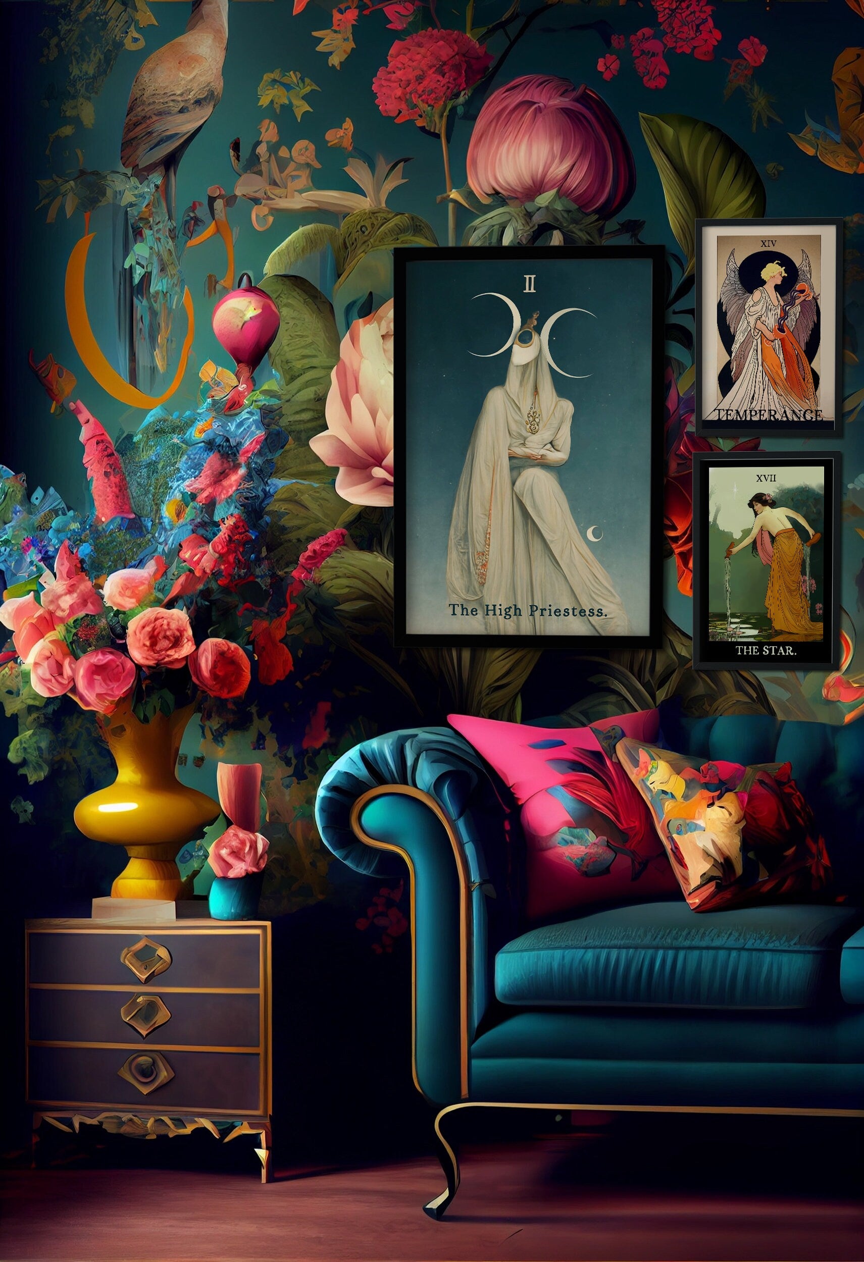 The High Priestess - Tarot Card Print Tarot, No Frame