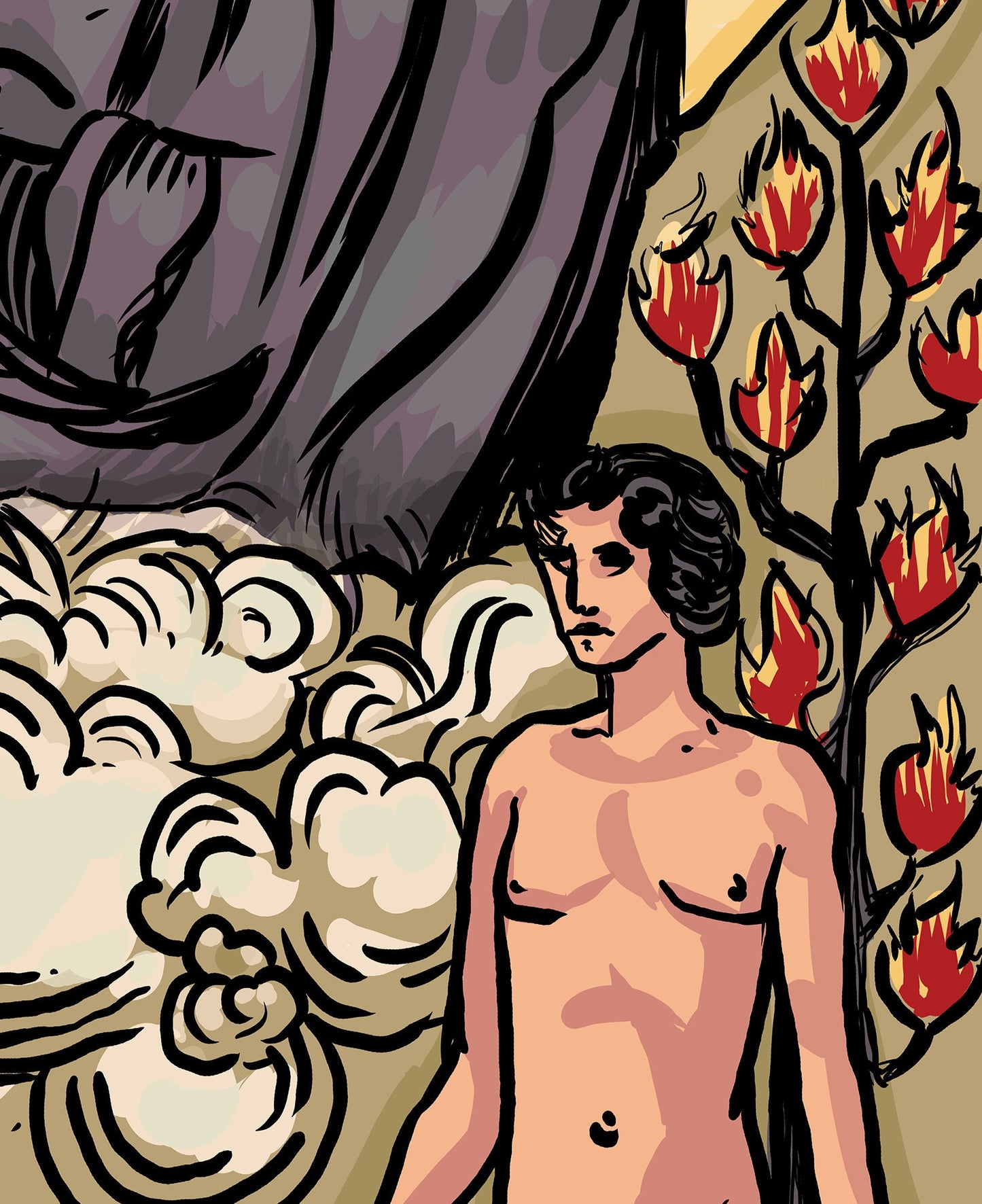 The Lovers - Tarot Card Print - The Lovers Card Poster by Printagrams Harvest Tarot (No Frame)