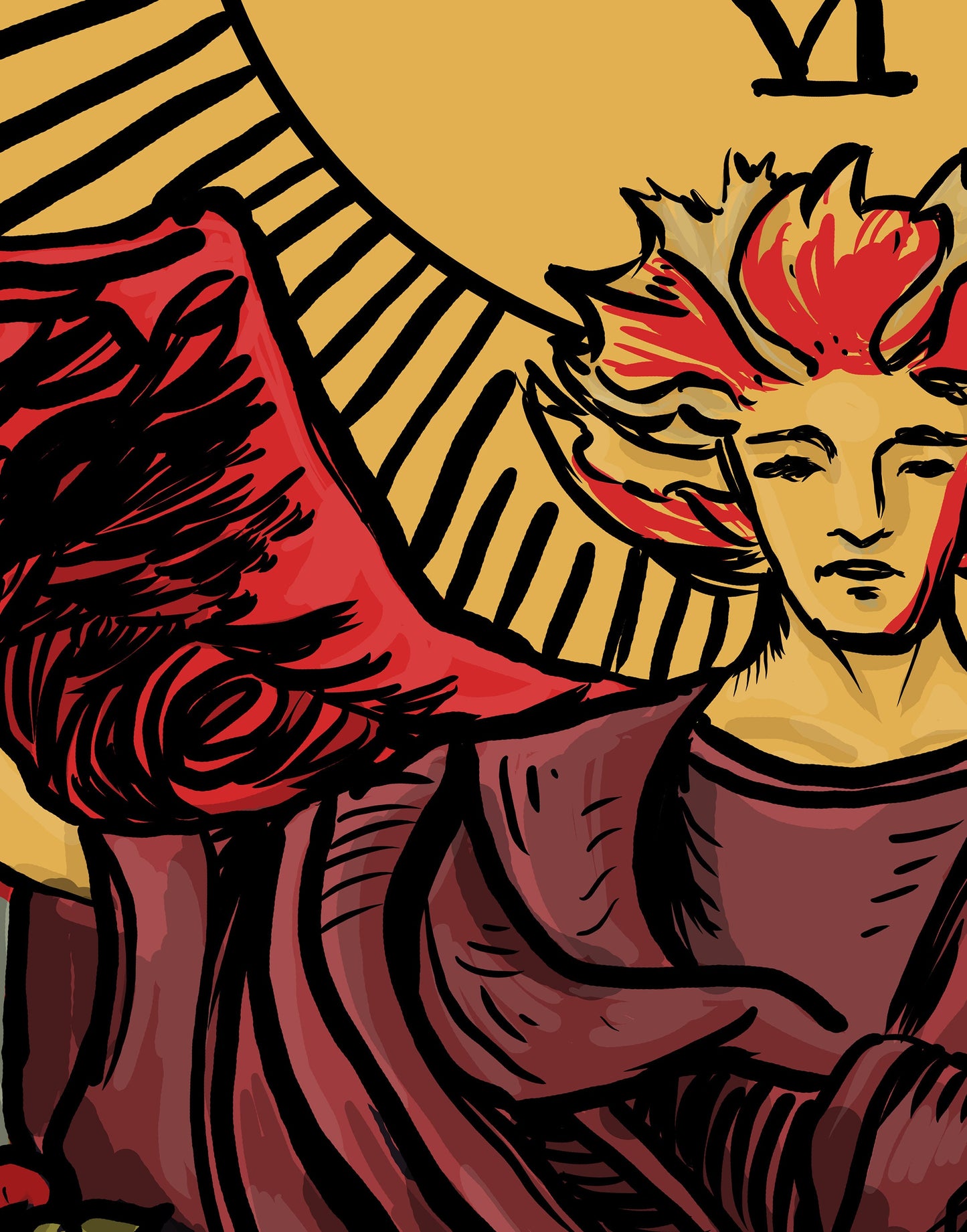 The Lovers - Tarot Card Print - Two Women Lovers Card Poster, No Frame